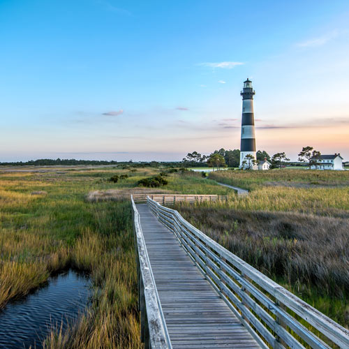 a lighthouse | places to take kids in North Carolina