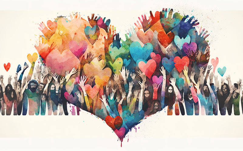 helping heart painting | volunteer success